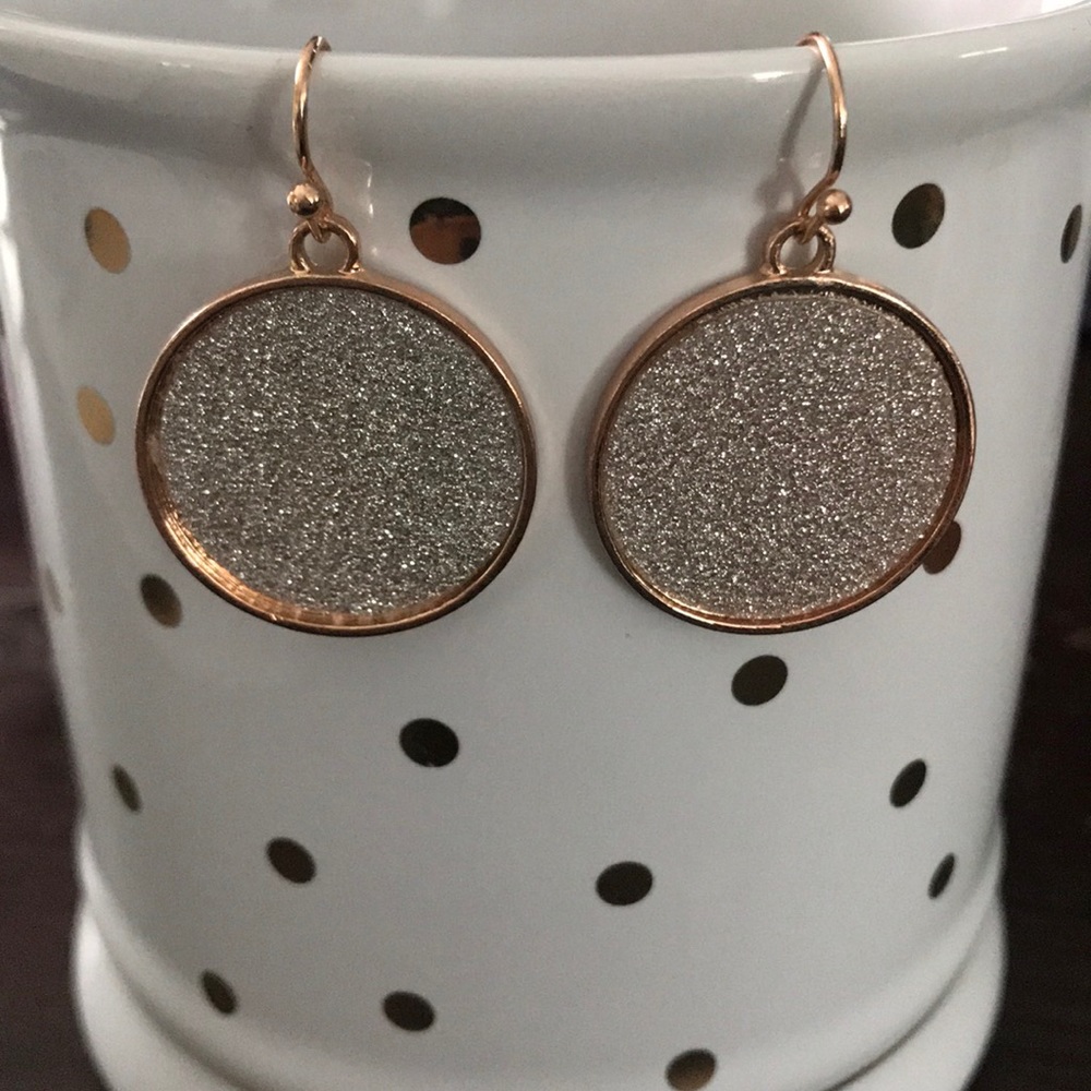 Sparkles Rose Gold French Wire earrings